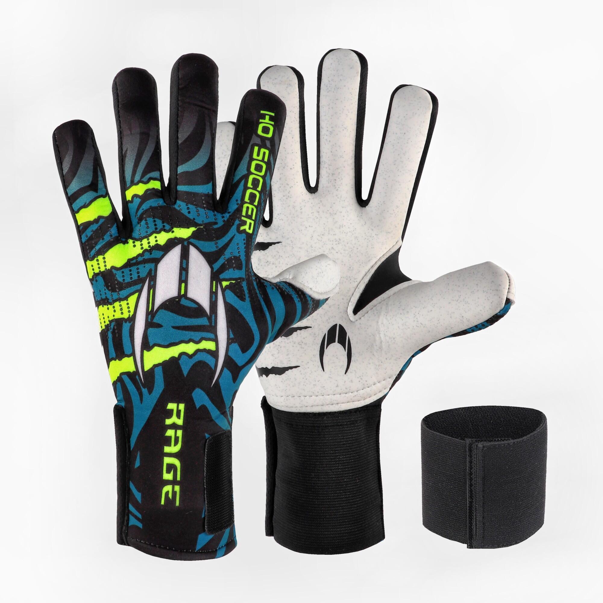 Luvas Guarda-Redes de Futebol RAGE PLUS HAZARD V2 LIME