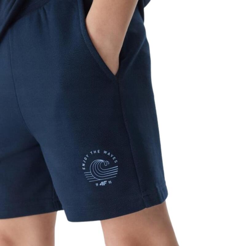 PANTALÓN CORTO PARA NIÑO 4F TSHOM274. NAVY.