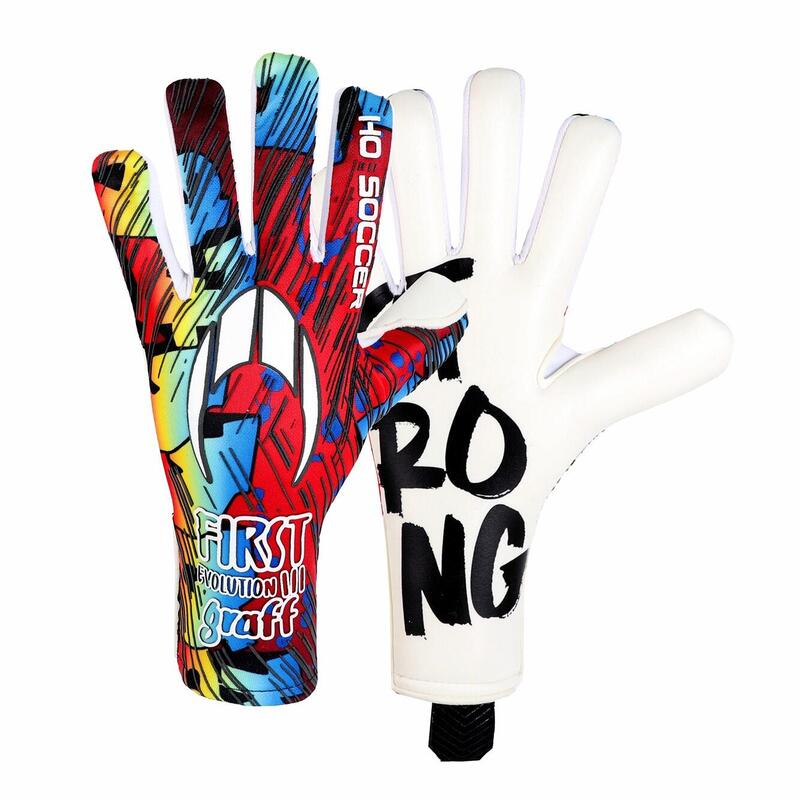 Guante de portero Ho Soccer Adulto First Evolution III Graffiti Rojo