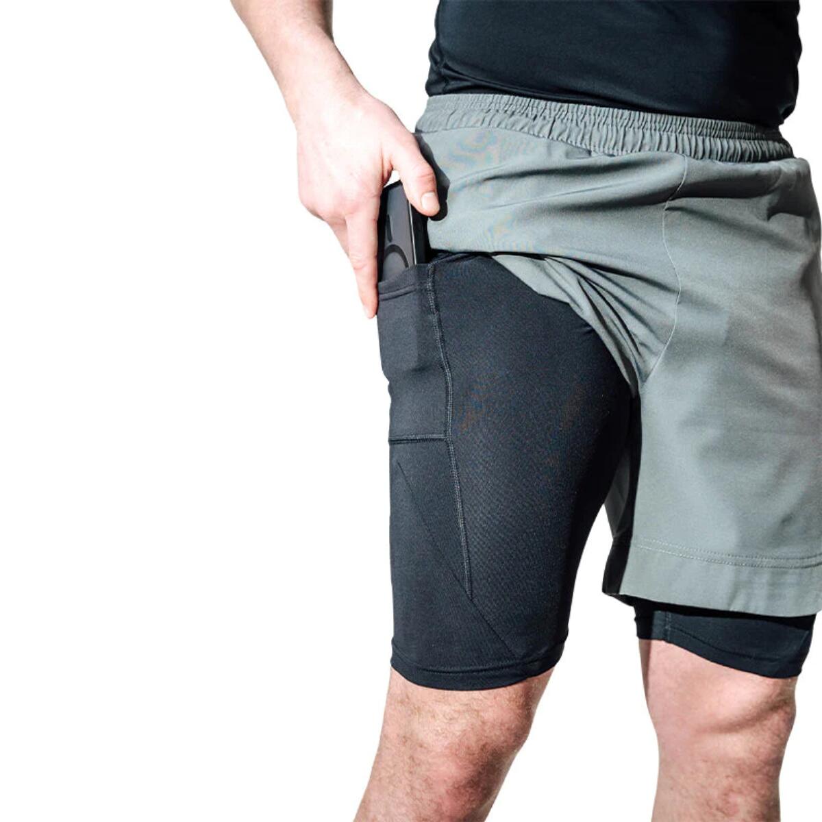 MMA Shorts T16 Grey Black S RDX Decathlon