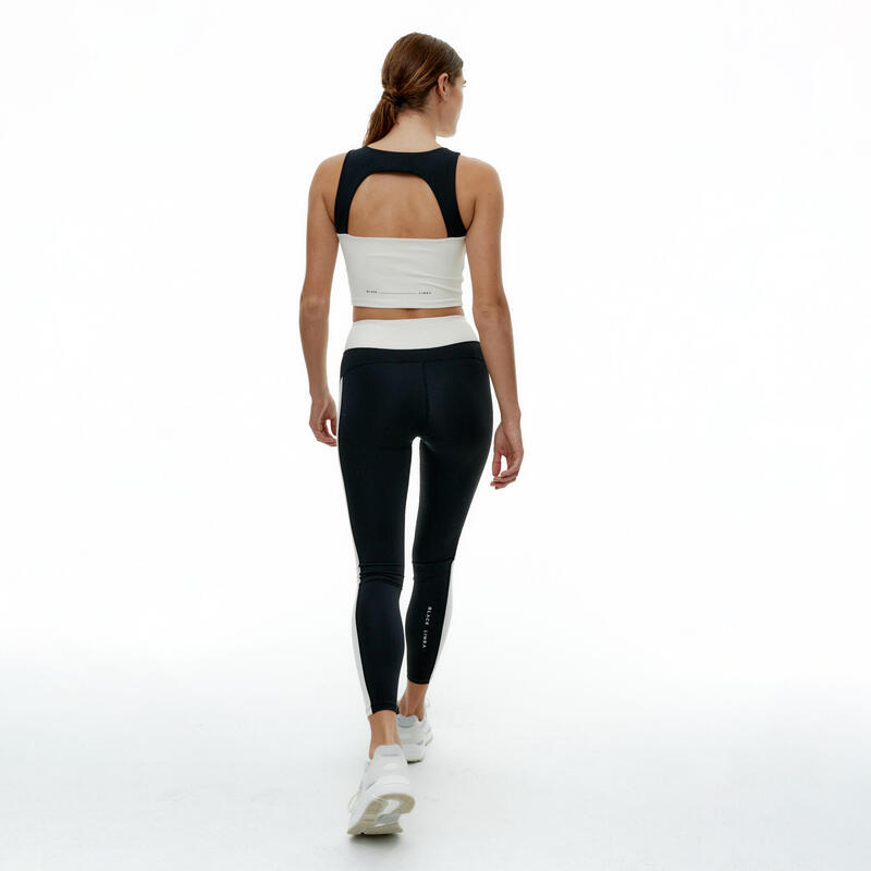 Sujetador Top deportivo Flexfit Sujeción alta de mujer Black Limba Black&Cream