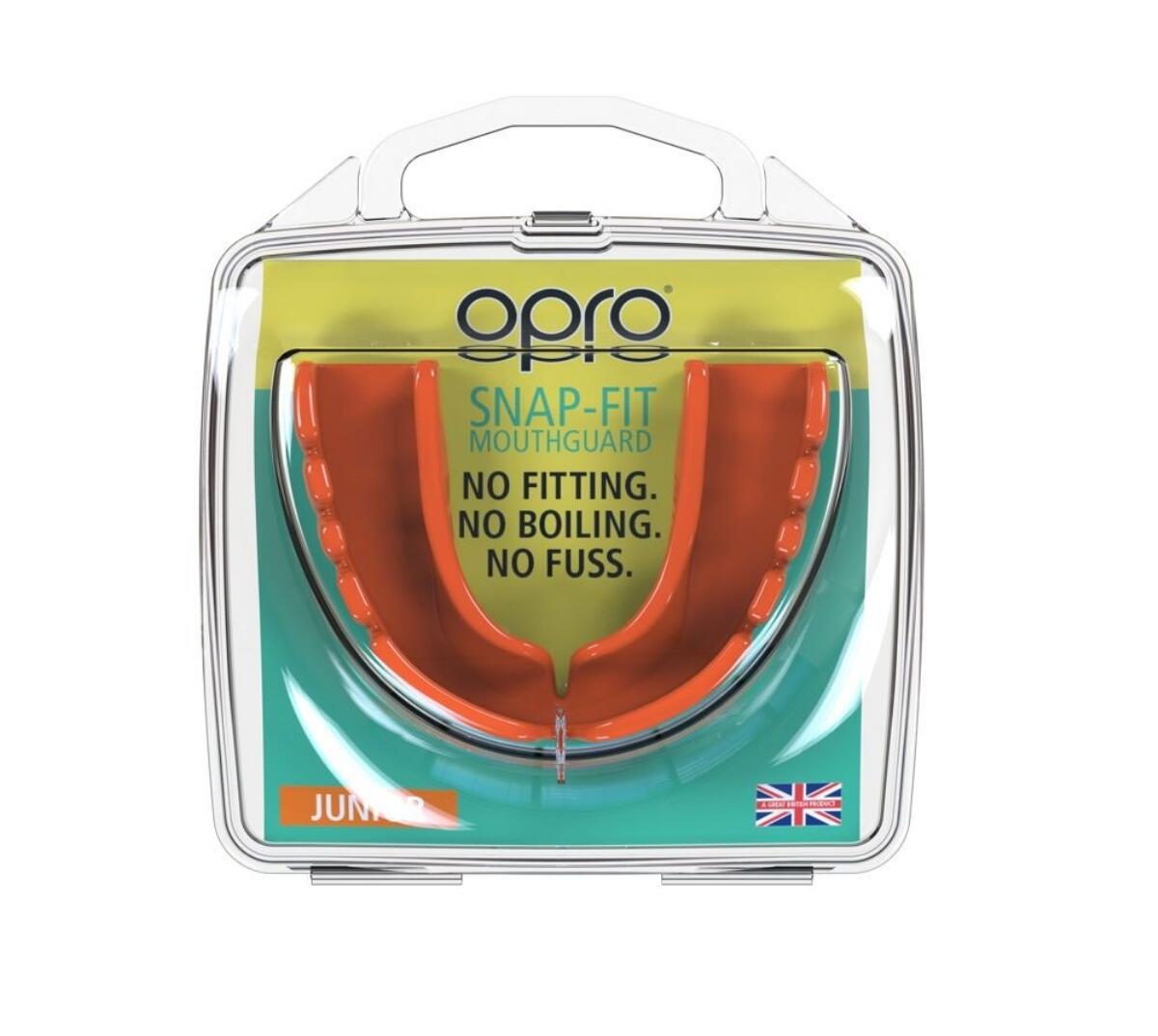 Paradenti OPRO Snap-Fit Junior – Arancione fluo 2/3