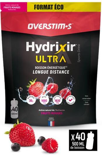 Boisson Isotonique - Hydrixir Ultra - fruits rouges - 1,6kg