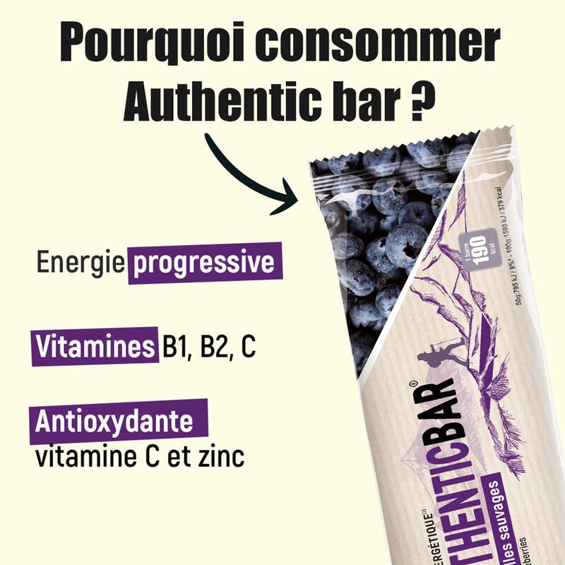 Barre énergétique - Authentic Bar - chocolat - noisette - 4x50g