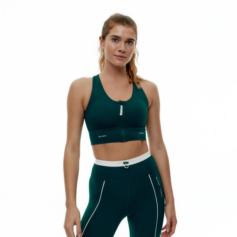 Sujetador Top deportivo Streetflex  Sujeción alta de mujer Black Limba Teal