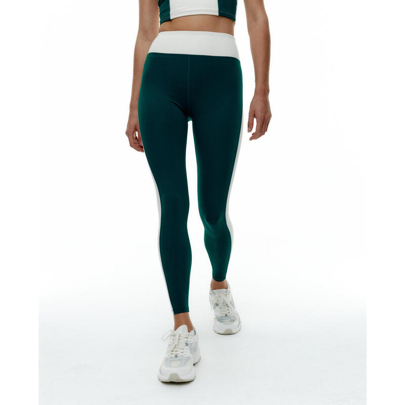 Conjunto deportivo Top+Legging Flexfit Bicolor de mujer Black Limba