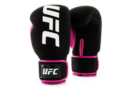 UFC PRO Waschbare Boxhandschuhe – Schwarz/Rosa – L