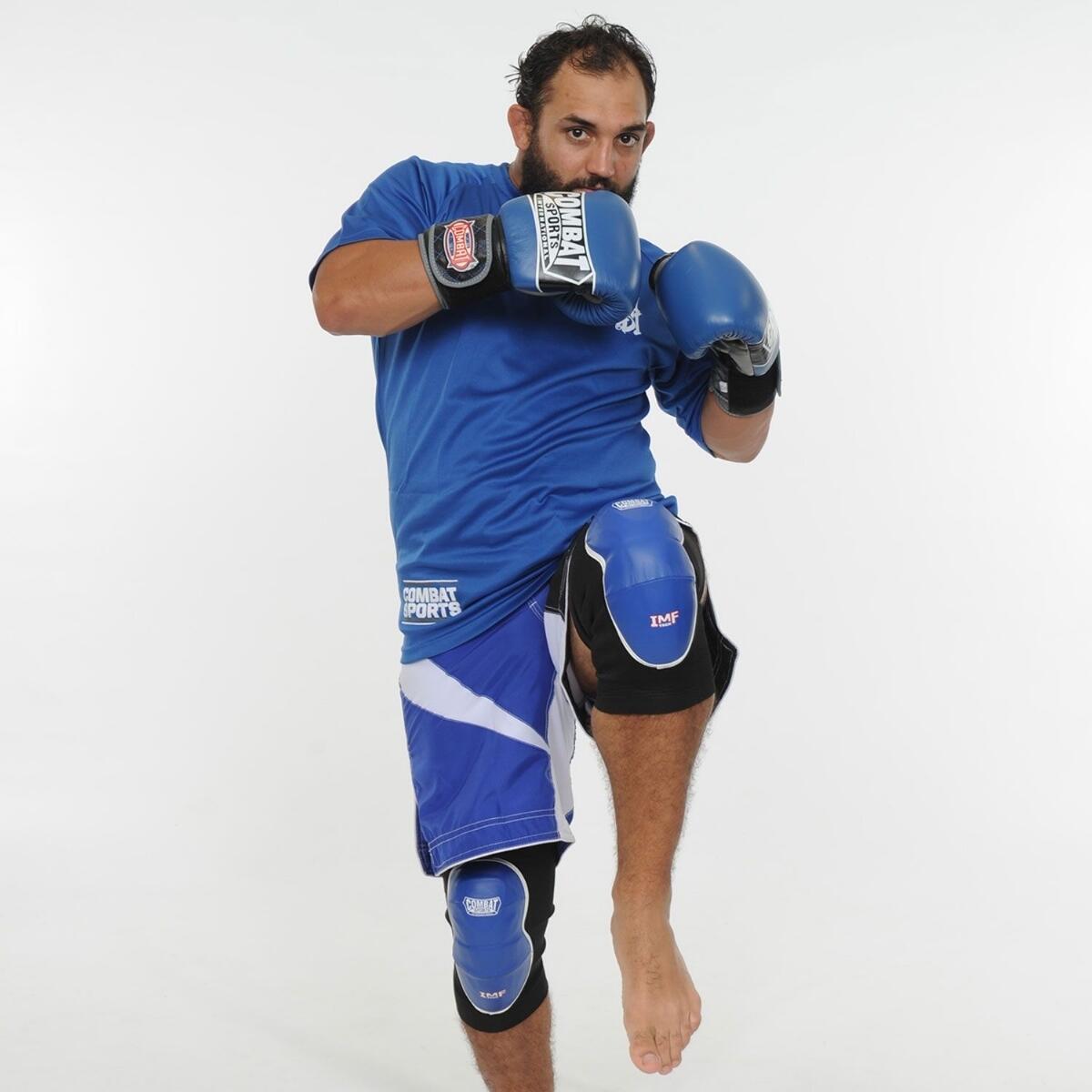 Ginocchiere Pro Combat Sports - Blu - S/M 3/4
