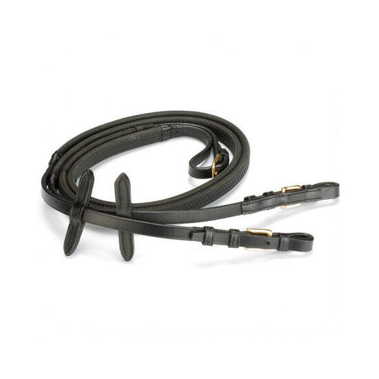 Rênes pour cheval en caoutchouc boucles inox poney Daslö