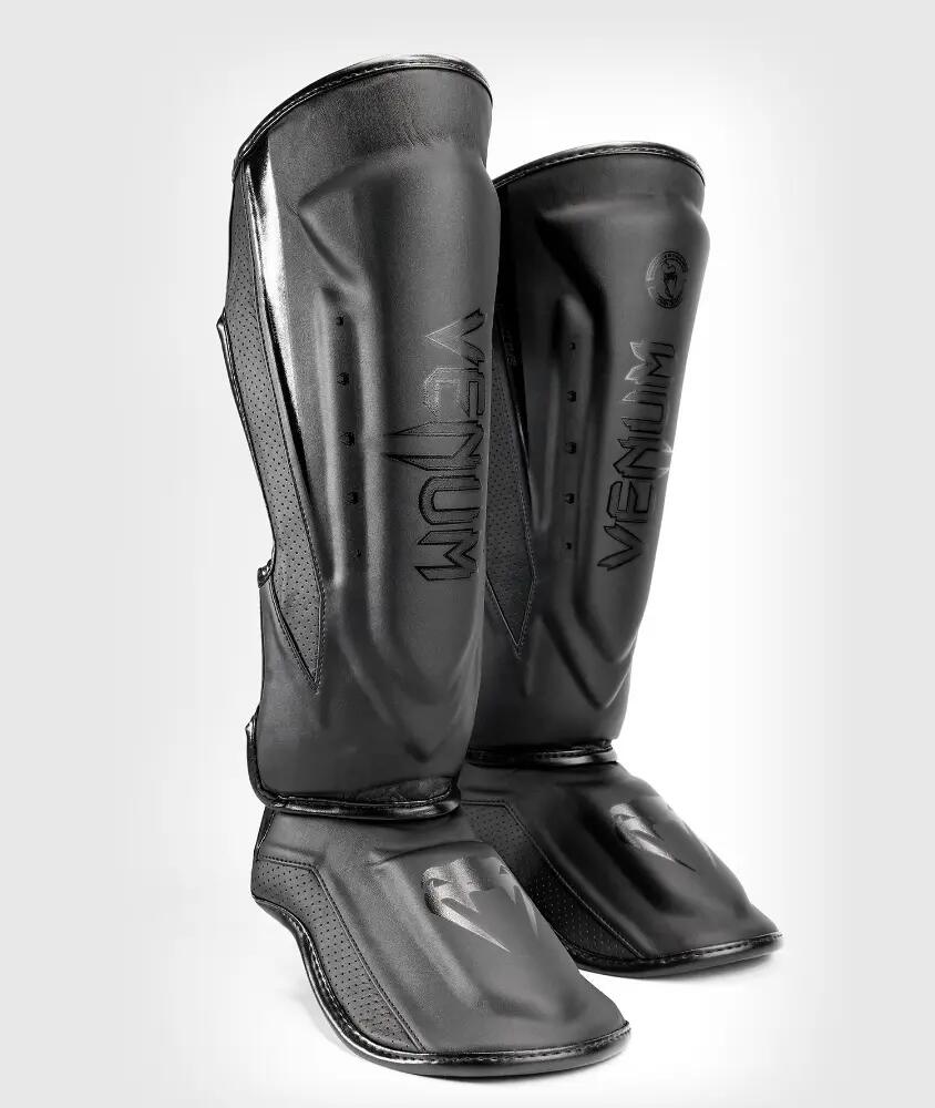 Venum Elite Evo Shin Guards - Black/Black - XL 3/7