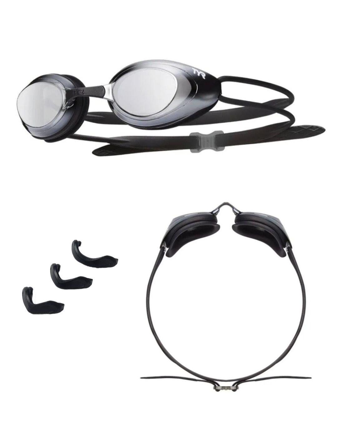 Gafas de sol TYR Black Hawk con espejo - Negro/Plateado 3/3