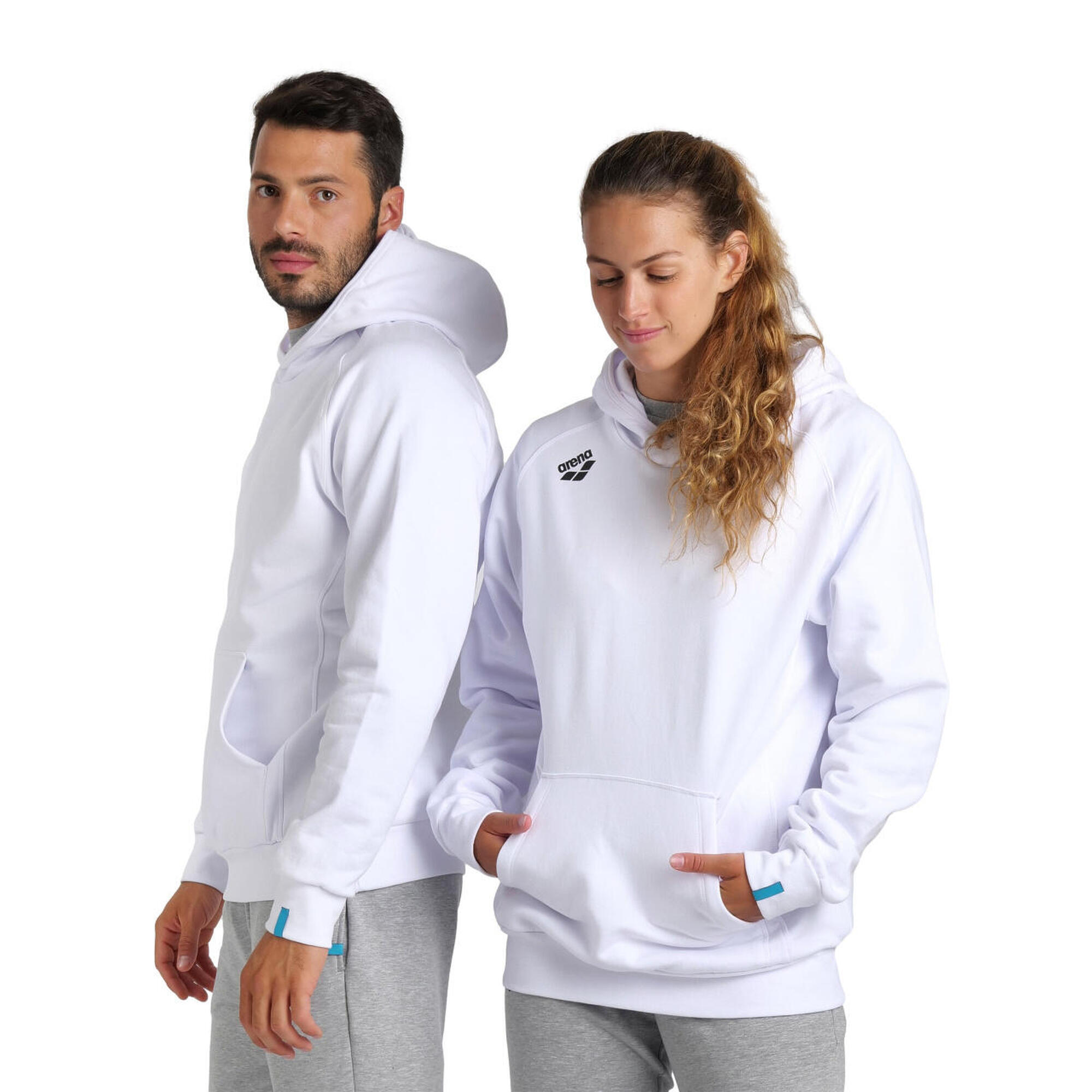 Arena - Sweatshirt À Capuche Arena Team Panel - Sweat-shirt - Blanc|noir - 40 M - Decathlon