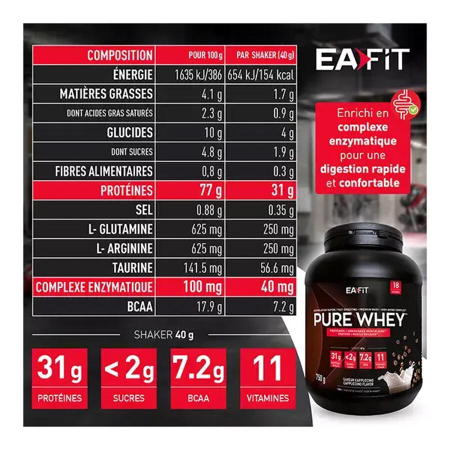 Pure Whey Cappuccino Eafit 750g 2/7
