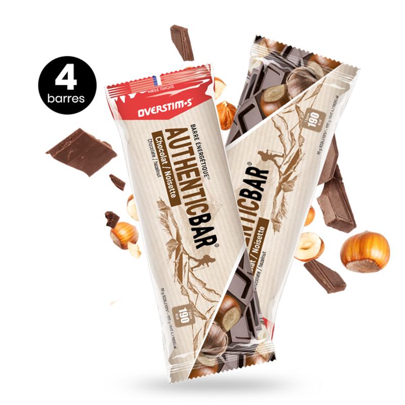 Barre énergétique - Authentic Bar - chocolat - noisette - 4x50g