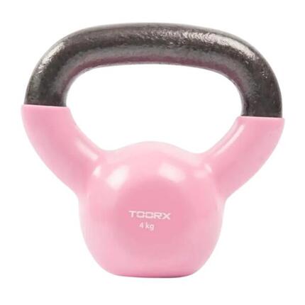 Kettlebell - Vinyl - Extra Coating - Kompakt - 2 kg - Hellrosa