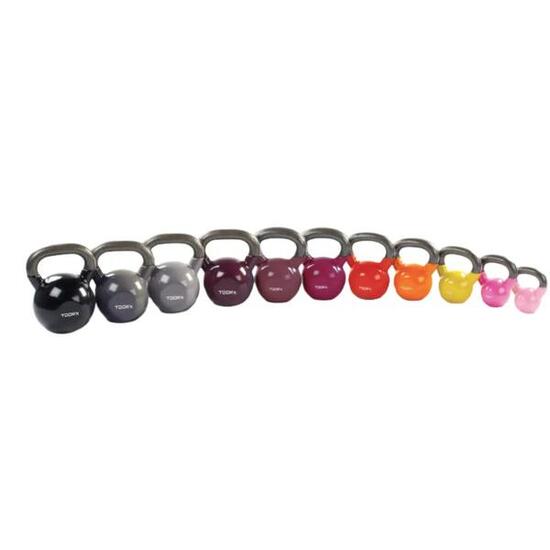 Kettlebell - Vinyl - Extra Coating - Kompakt - 2 kg - Hellrosa