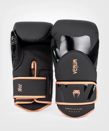 Gants de boxe Venum Challenger 4.0 – Noir / Bronze – 16 oz