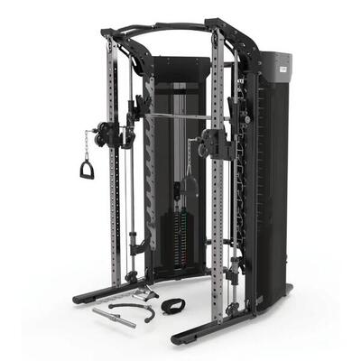 Asx-7000 3-in-1 dual pulley smith machine & rack