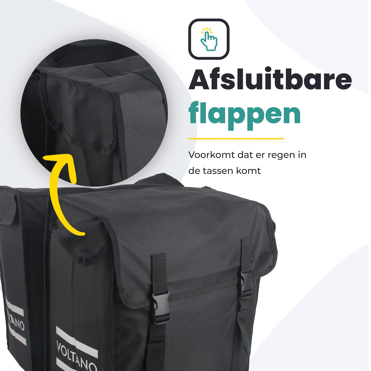 Fietstas voor Toerfietsen van het merk VOLTANO - Unisex - Kleur ZWART -  - 48L 2/7