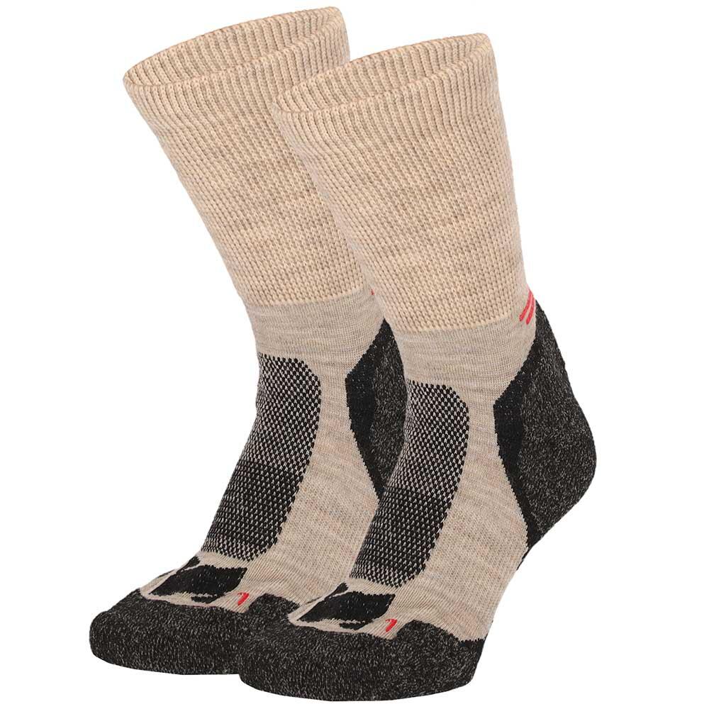 Xtreme - Xtreme - Chaussettes De Randonnée - Laine Mérinos - Multi Beige 2-pair - - Chaussettes - Marron - 45/47 - Decathlon
