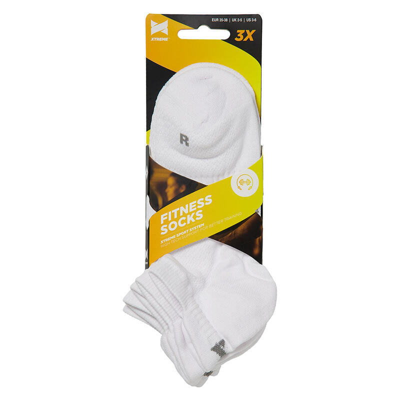 Skarpety do tenisówek fitness - Uniseks - Multi neonowe - 3 pary