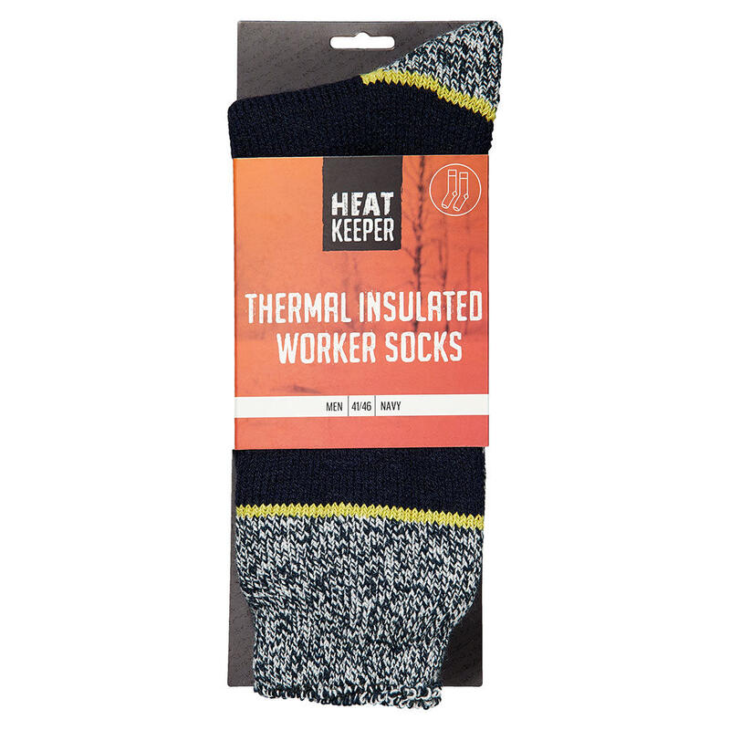 Heatkeeper - Chaussettes de travail thermiques pour hommes - Noir - 1 paire -