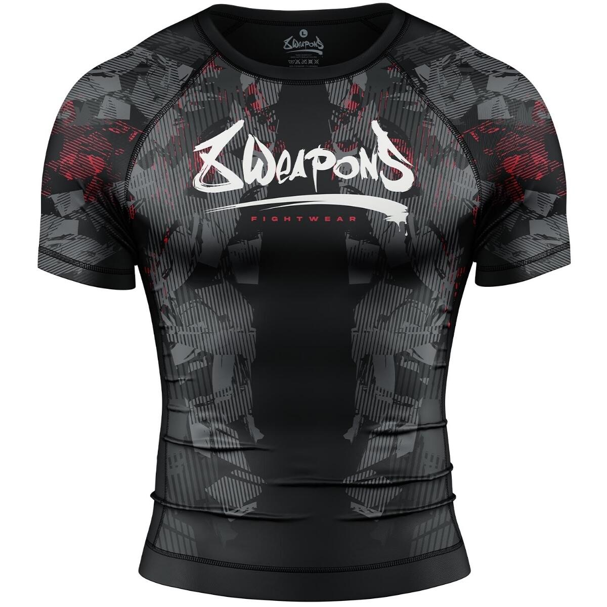 8 WEAPONS 8 WEAPONS Rashguard, S/S, Hit 2.0, black-red, L