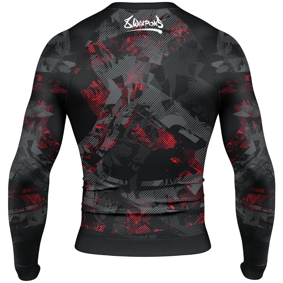 8 WEAPONS Rashguard, L/S, Hit 2.0, black-red, M 2/2