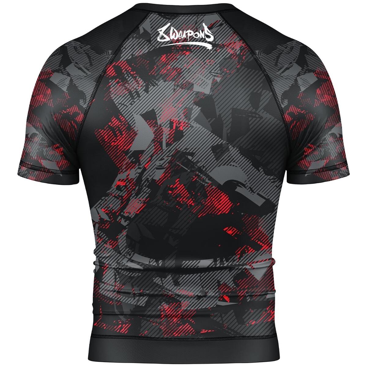 8 WEAPONS Rashguard, S/S, Hit 2.0, black-red, XL 2/7