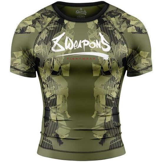 Rash Guard Gold BJJ Manches Courtes – Camouflage – Taille M – Pour Jiu-Jitsu