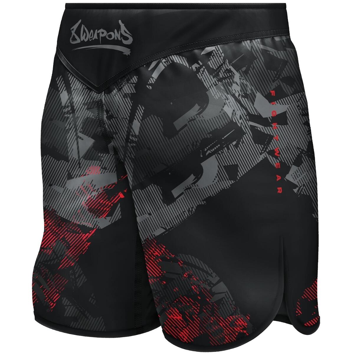 8 WEAPONS Fight Shorts, Hit 2.0, black-red, XXL 2/4