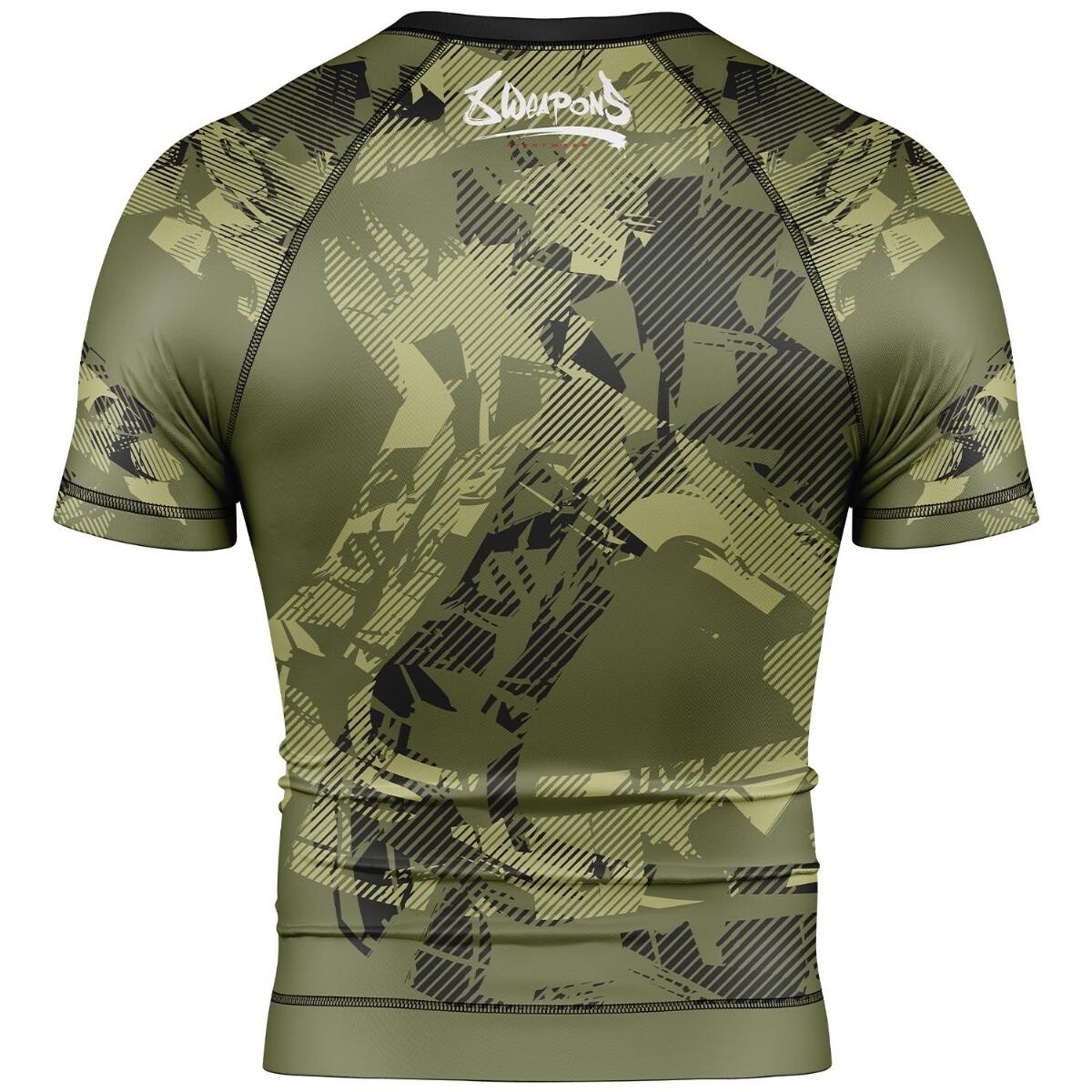 8 WEAPONS Rashguard, S/S, Hit 2.0, olive-black, XXL 2/2