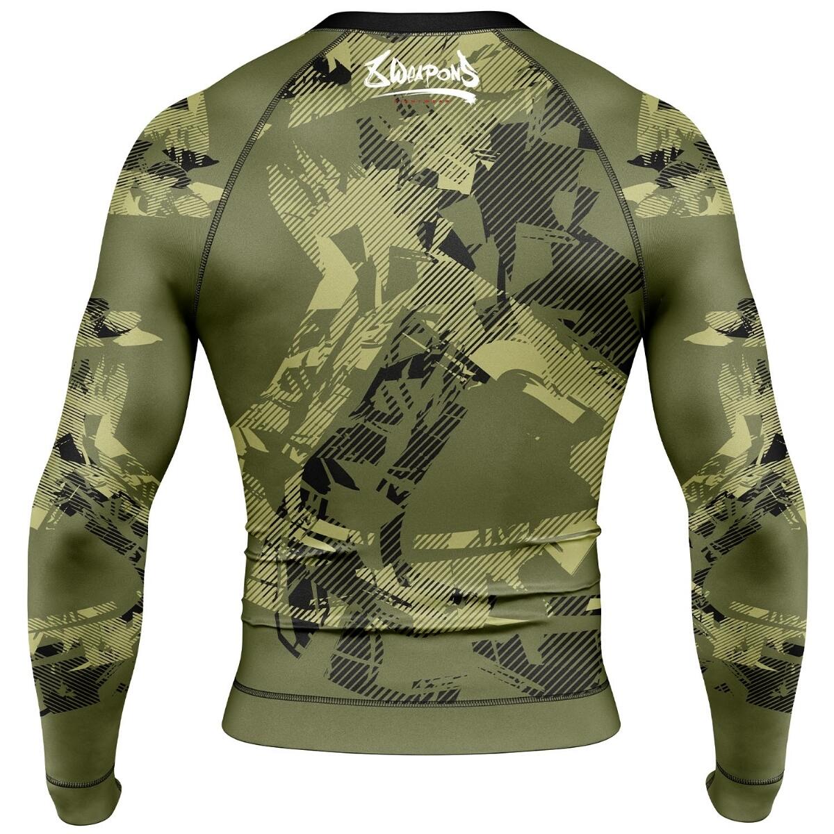 8 WEAPONS Rashguard, L/S, Hit 2.0, olive-black, XL 2/2