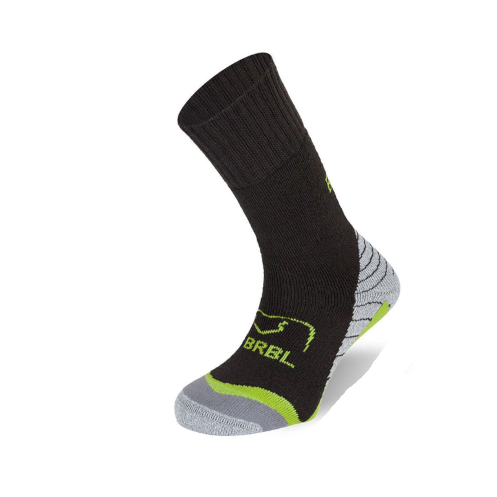 BRBL Urso Ski Trekking Hiking Warm Socks - Anthracite/Lime