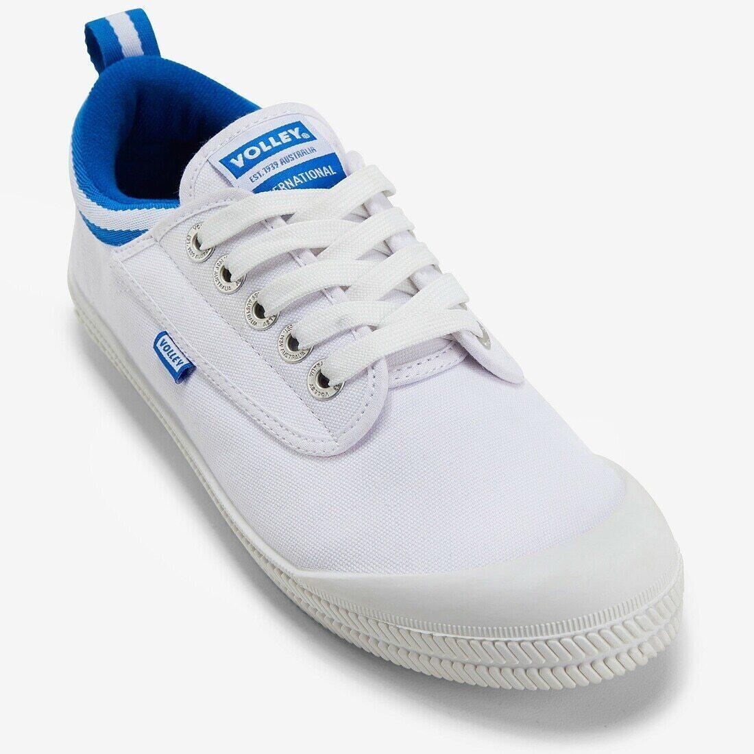 Dunlop Volleys International Volley Low Canvas Casual Mens Shoes White Blue