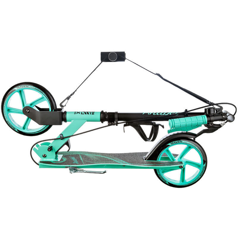 Dámská skládací koloběžka Raven Anabel mint s ruční brzdou ABEC9 200mm