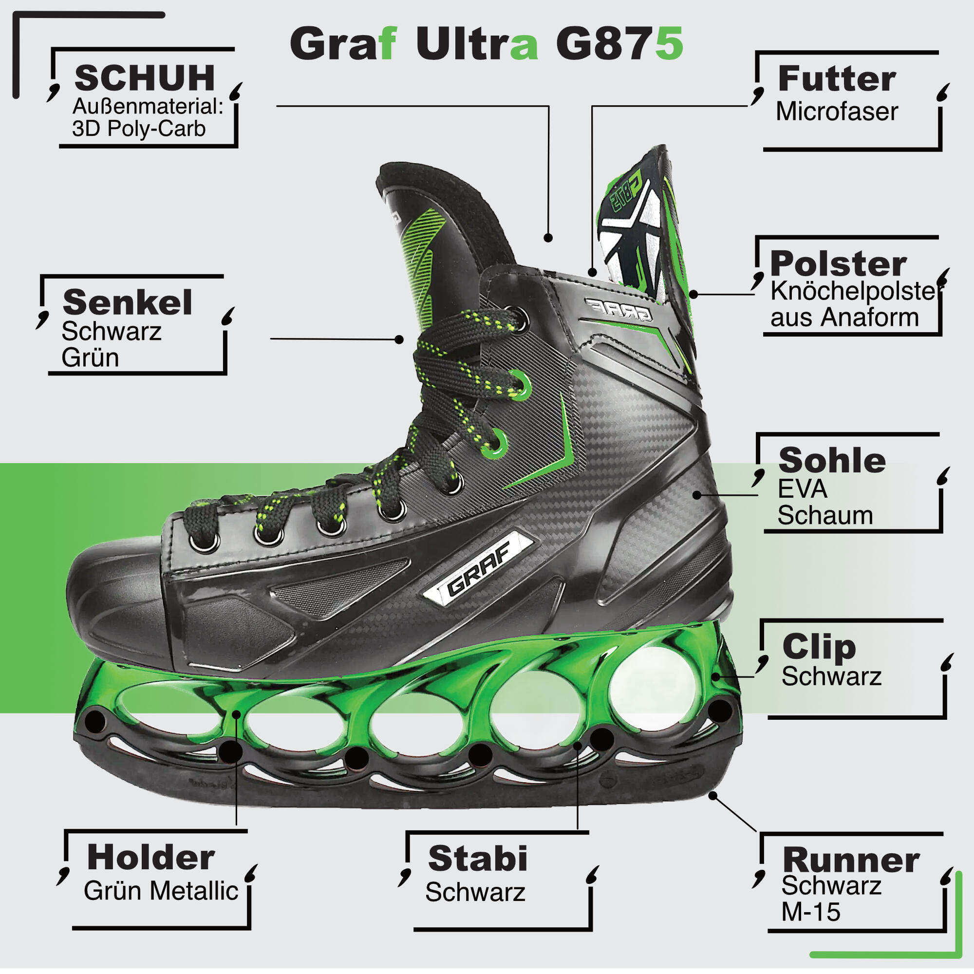 tblade Schlittschuhe Graf G875 Metallic Edition Freestyle Schlittschuh 2/6