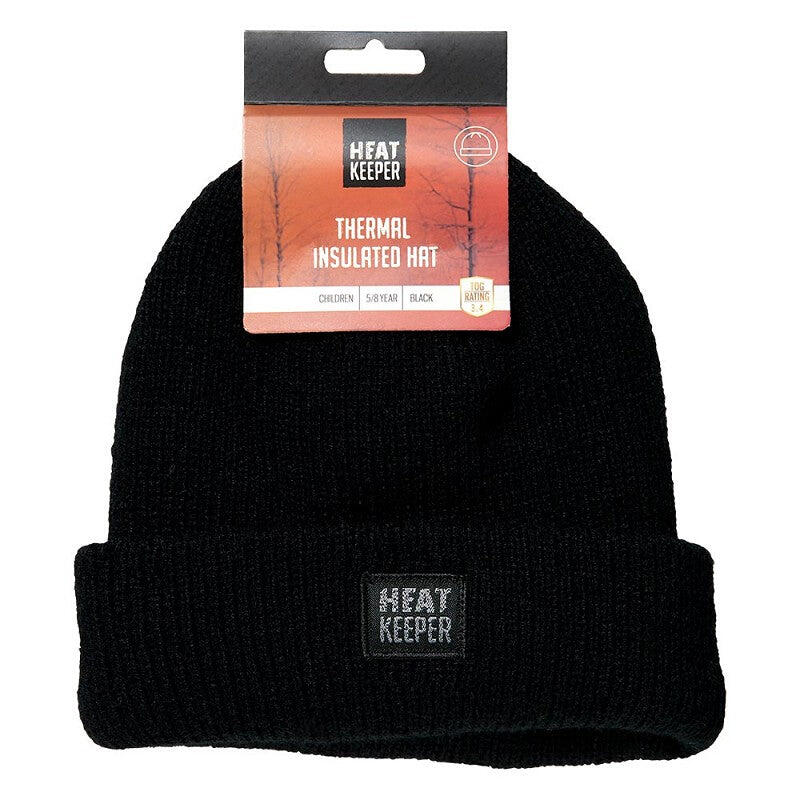 Heatkeeper - Thermo Muts Kind - Wind/Waterdicht - Zwart - 1-Stuk - Muts jongen