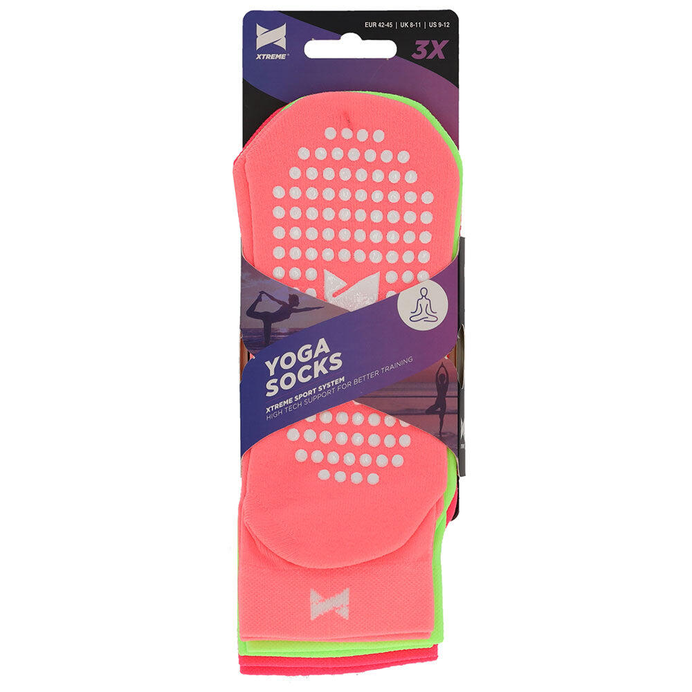 Xtreme - Yoga sokken - Unisex - Zwart - 3-Paar - Yoga sokken antislip 7/7