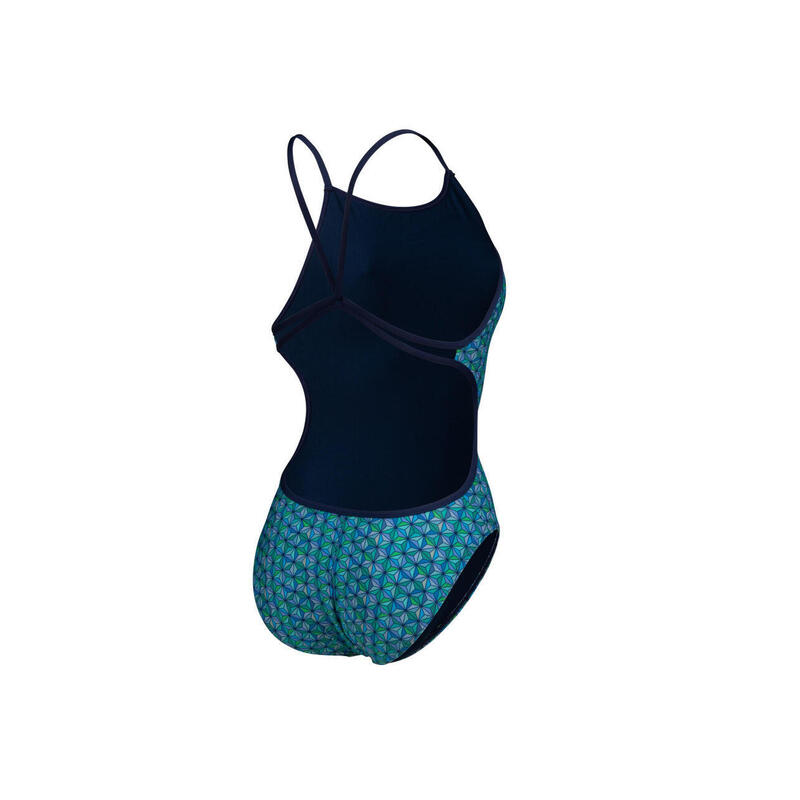 Arena Dames Badpak Starfish Lace Back Navy/Turquoise/Multi