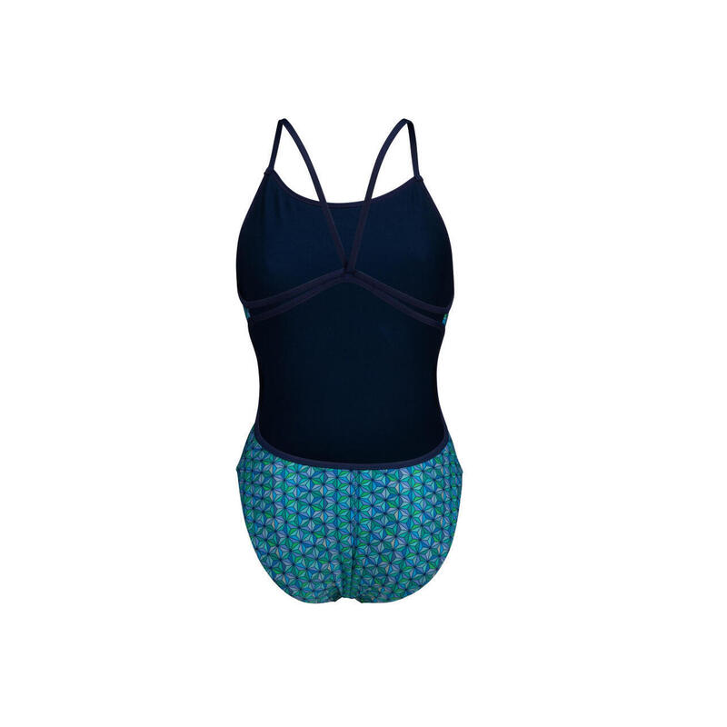 Arena Dames Badpak Starfish Lace Back Navy/Turquoise/Multi