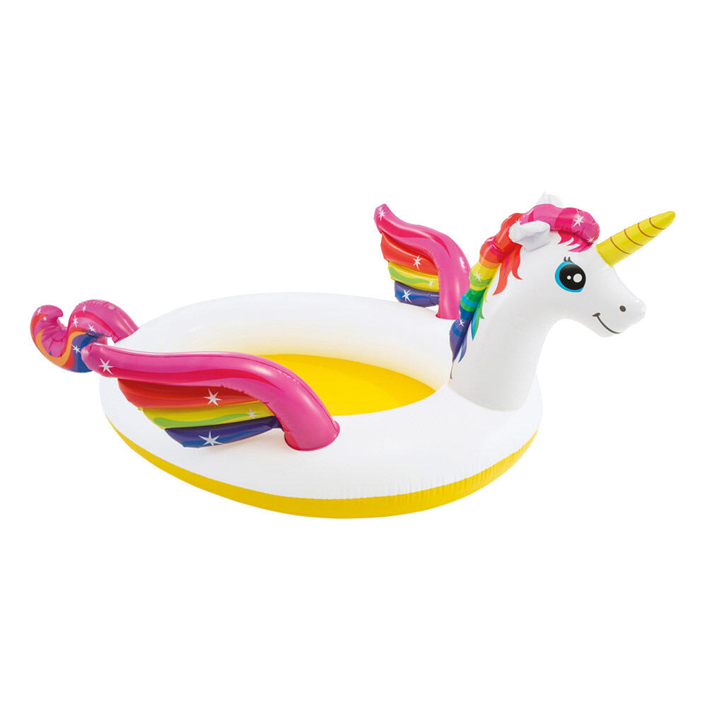 Piscina insuflável Intex unicórnio & pulverizador - 193x272x104 cm