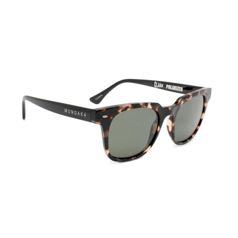 Lunettes de soleil CLARK milky tort et noir, Polarisés VERT cat.3 - MUNDAKA