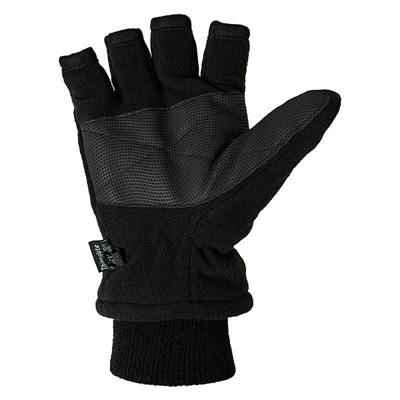 Heatkeeper - Gants thermiques bout des doigts pour hommes - Noir - 1 paire