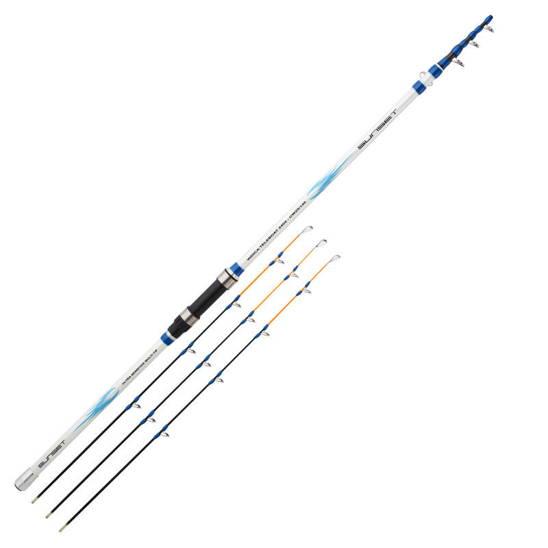 SUNSET CANA DE PESCA NO BARCO INDICA TELEBOAT 2.40M