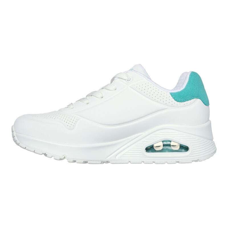 SKECHERS Dames UNO POP BACK Sneakers Wit / Muntgroen