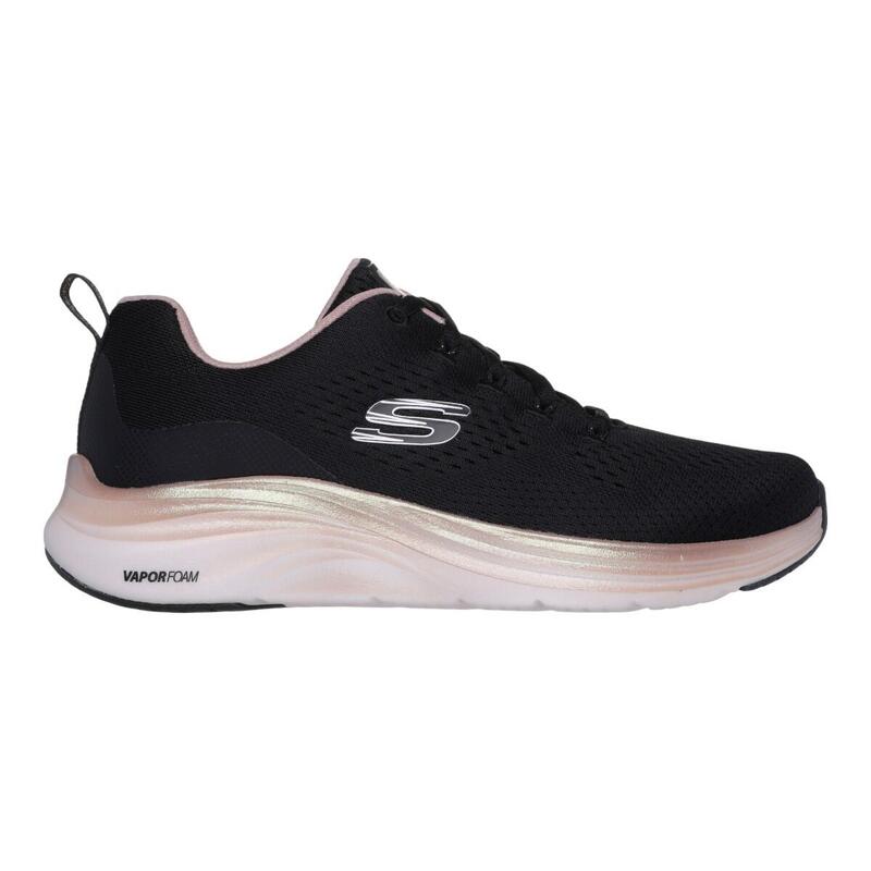 SKECHERS Dames VAPOR FOAM MIDNIGHT GLIMMER Sportschoenen Zwart / Roze goud