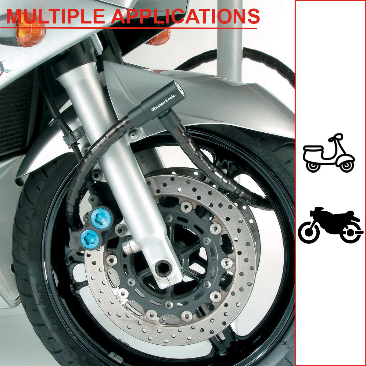 Câble Antivol Moto [2 m Câble] [Clé] [Extérieur] 5/6