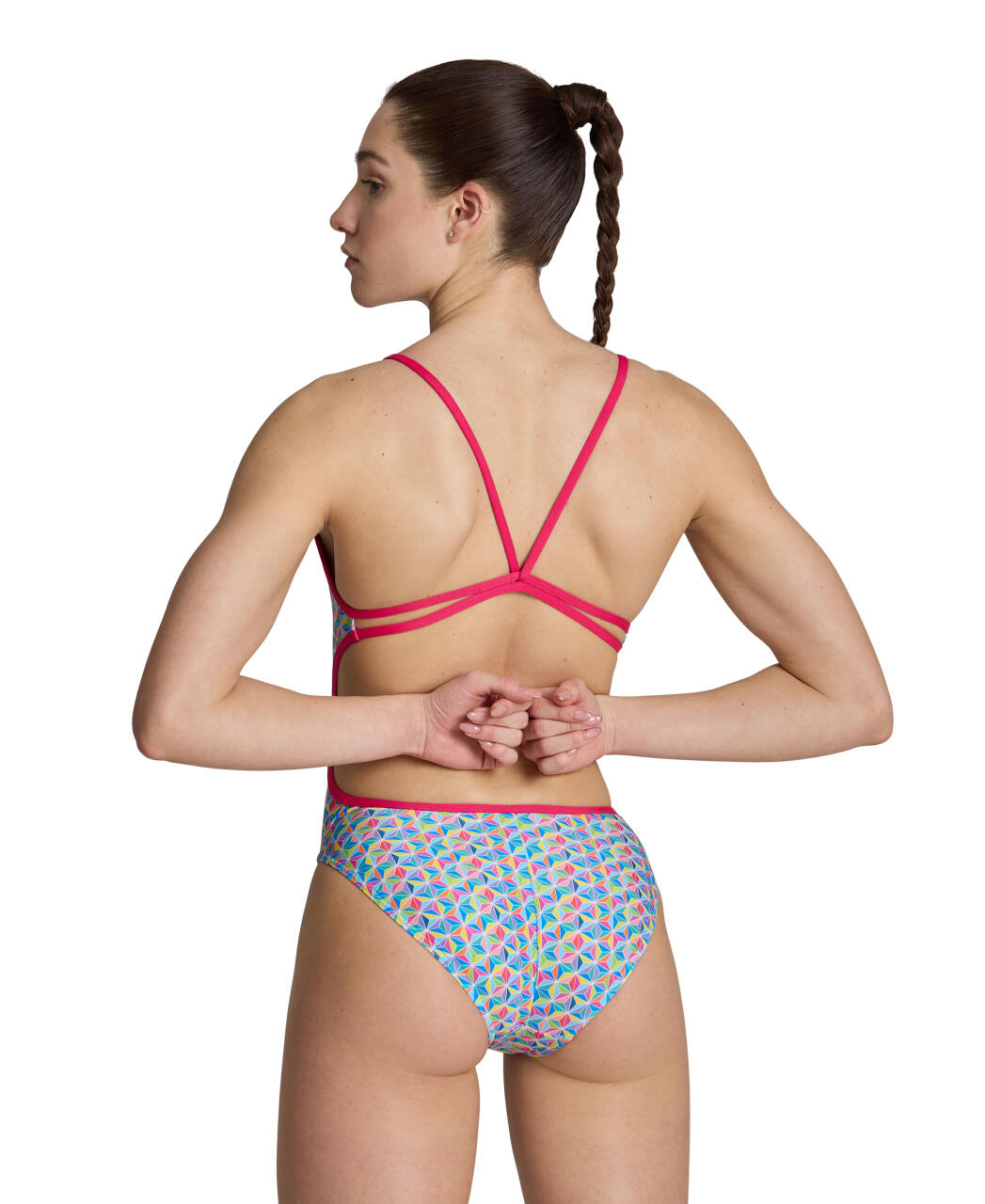 Costume Donna Arena Starfish Lace Back Freak Rose/Bianco 4/7