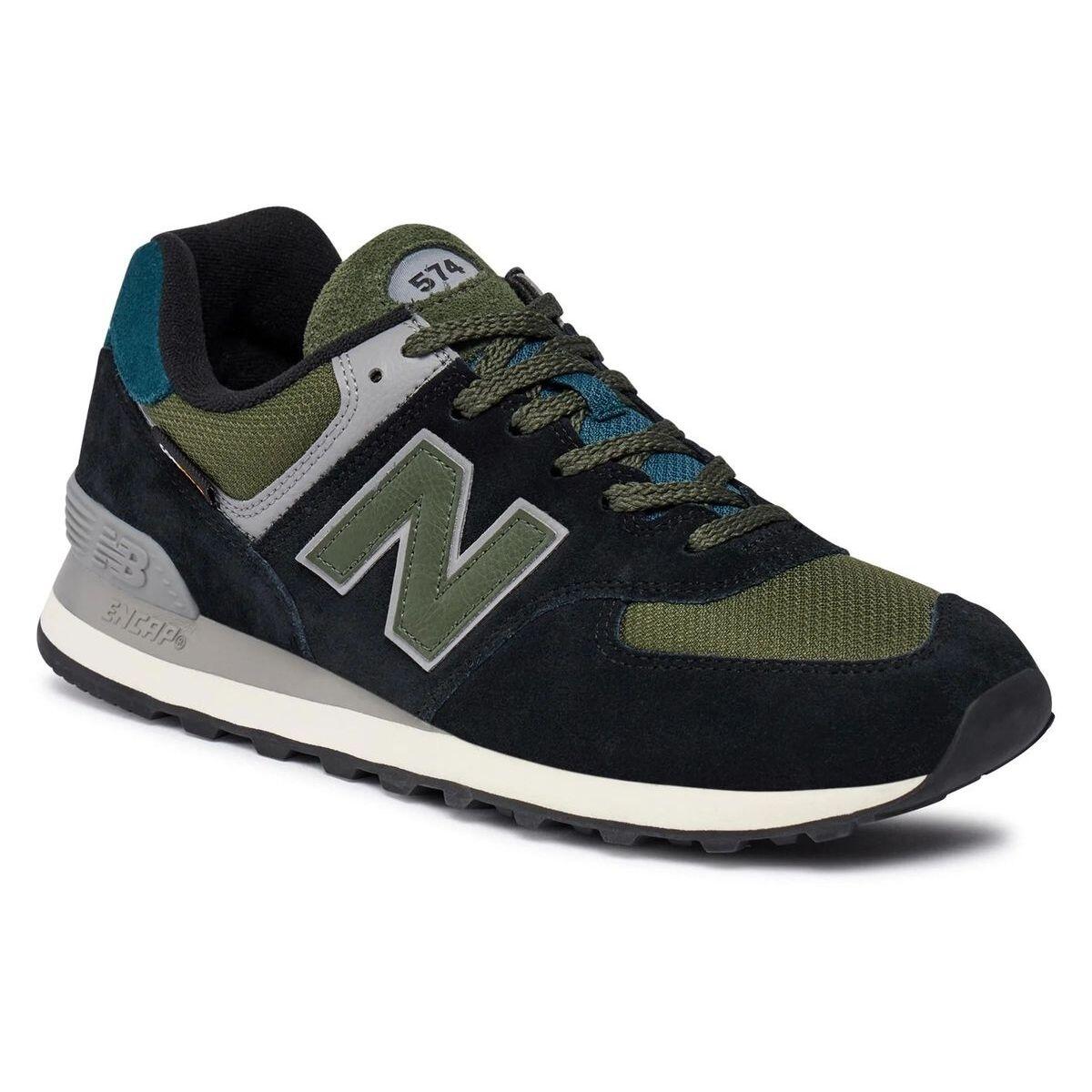 Zapatos New Balance 574 Negro/Verde 2/6